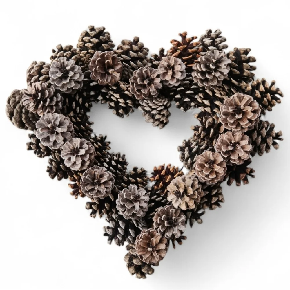 Rustic Pinecone Valentine's Day Wreath